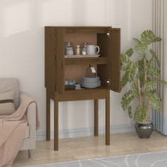 Vidaxl Skříň highboard medově hnědá 60x40x120 cm masivní borovice