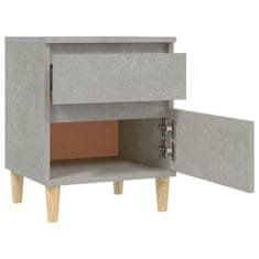 Greatstore Noční stolek betonově šedý 40x35x50 cm