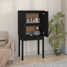 Greatstore Skříň highboard černá 60x40x120 cm masivní borové dřevo