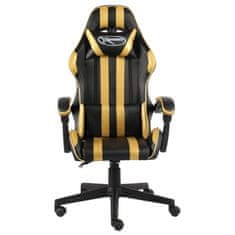 Greatstore Herní židle černo-zlatá umělá kůže