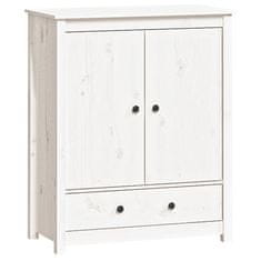 Vidaxl Skříň highboard bílá 83 x 41,5 x 100 cm masivní borové dřevo