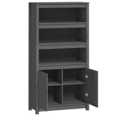 Vidaxl Skříň highboard šedá 80 x 35 x 154 cm masivní borové dřevo