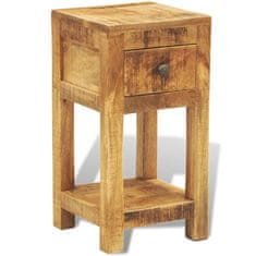 Greatstore Noční /odkládací stolek z masivního dřeva, s 1 zásuvkou