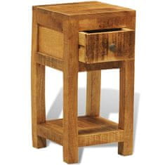 Vidaxl Noční /odkládací stolek z masivního dřeva, s 1 zásuvkou