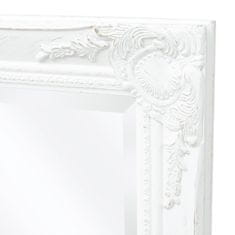 Greatstore Nástěnné zrcadlo barokní styl 140x50 cm bílé