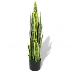 Petromila Umělá rostlina sansevieria s květináčem 90 cm zelená