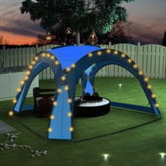 Petromila Party stan s LED světly 4 boční stěny 3,6 x 3,6 x 2,3 m modrý