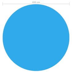 Petromila Kulatá modrá bazénová plachta z polyetylenu 488 cm