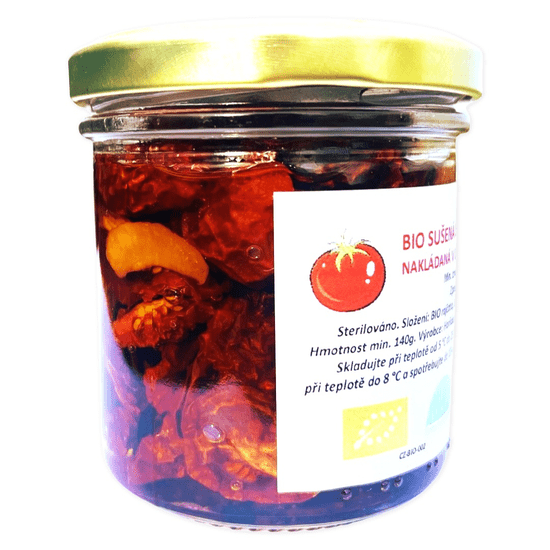 Horňácká farma BIO Sušená cherry rajčátka v olivovém oleji, 140 g