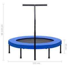 Vidaxl Fitness trampolína s rukojetí a bezpečnostní podložkou 122 cm