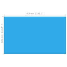 Petromila Obdélníkový kryt na bazén 1000 x 600 cm PE modrý