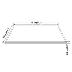 Vidaxl Stolní deska z tvrzeného skla, čtvercová, 700x700 mm