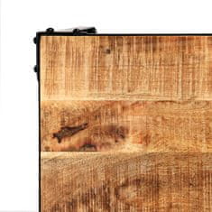 Greatstore Jídelní stůl masivní mangovníkové dřevo a ocel 120 x 60 x 76 cm
