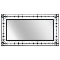 Greatstore Nástěnné zrcadlo obdélníkové 60 x 110 cm černé