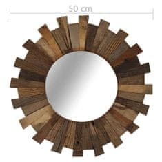 Petromila Nástěnné zrcadlo masivní recyklované dřevo 50 cm 