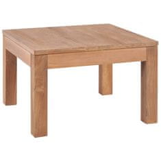 Greatstore Konferenční stolek masivní teak přírodní povrch 60 x 60 x 40 cm