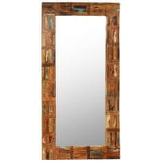 Greatstore Nástěnné zrcadlo masivní recyklované dřevo 60 x 120 cm
