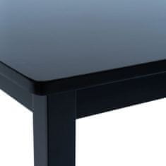 Vidaxl Jídelní stůl černý 114 x 71 x 75 cm masivní kaučukovník