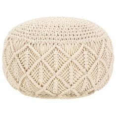 Greatstore Ručně vyrobený sedací puf macrame 45 x 30 cm bavlna