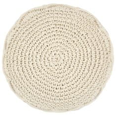 Greatstore Ručně vyrobený sedací puf macrame 45 x 30 cm bavlna