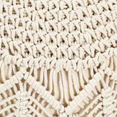 Greatstore Ručně vyrobený sedací puf macrame 45 x 30 cm bavlna