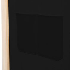 Petromila 6dílný paraván černý 240 x 170 x 4 cm textil
