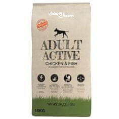 Vidaxl Prémiové psí granule Adult Active Chicken & Fish, 2 ks, 30 kg