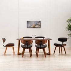 Vidaxl Jídelní židle 6 ks šedé ohýbané dřevo a textil