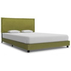 Greatstore Rám postele zelený textil 120 x 200 cm