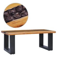 Vidaxl Konferenční stolek 100 x 50 x 40 cm masivní teak a polyresin