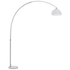 Greatstore Klenutá lampa 60 W stříbrná E27 200 cm