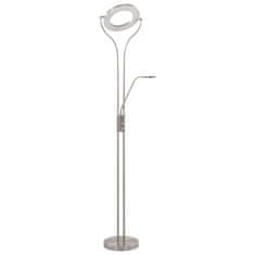 Vidaxl Stojací lampa 18 W stříbrná 180 cm stmívatelná