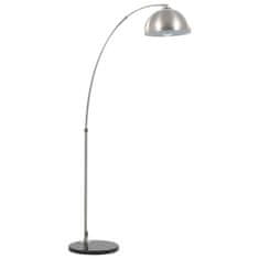 Greatstore Klenutá lampa 60 W stříbrná E27 170 cm