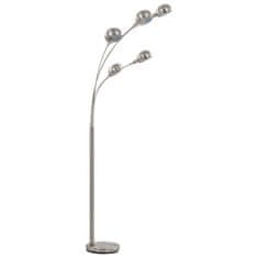 Greatstore Stojací lampa 200 cm 5 x E14 stříbrná