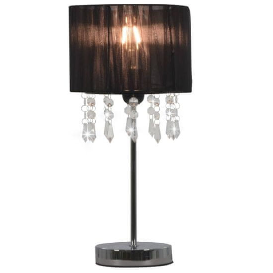 Greatstore Stolní lampa černá kulatá E27