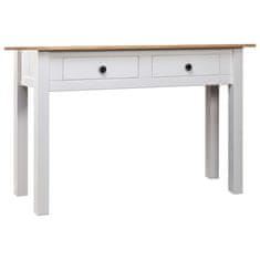 Greatstore Konferenční stolek bílý 110x40x72 cm masivní borovice Panama