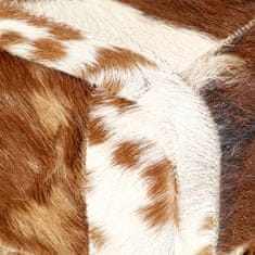 Greatstore Lavice 160 cm hnědá patchwork pravá kozí kůže