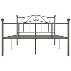 Vidaxl Rám postele šedý kov 140 x 200 cm