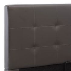 Greatstore Rám postele s úložným prostorem šedý umělá kůže 180 x 200 cm