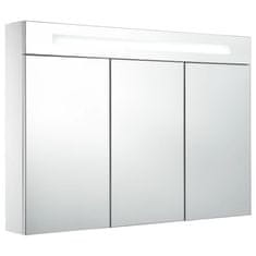 Greatstore LED koupelnová zrcadlová skříňka 88 x 13 x 62 cm