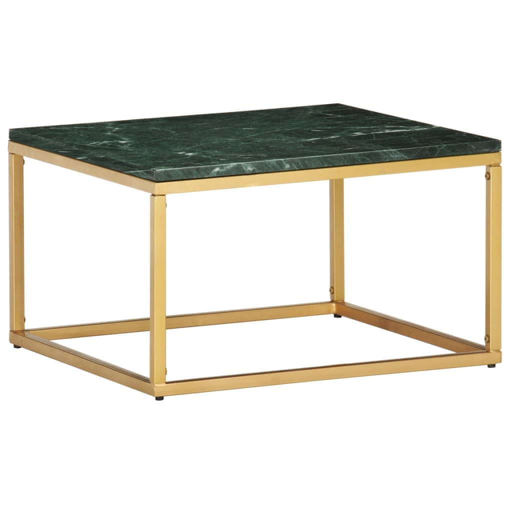 Vidaxl Konferenční stolek zelený 60x60x35cm pravý kámen mramorový vzor |  