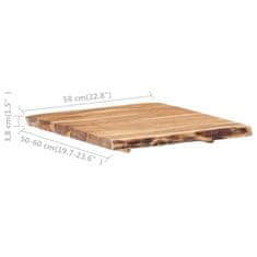 Greatstore Stolní deska masivní akáciové dřevo 60 x (50–60) x 3,8 cm