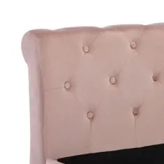 Greatstore Rám postele růžový samet 100 x 200 cm