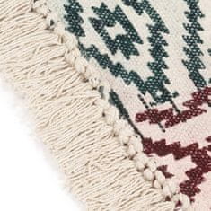 Greatstore Ručně tkaný koberec Kilim bavlna 200 x 290 cm potisk barevný