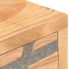 shumee Konzolový stolek 90 x 30 x 75 cm masivní akáciové dřevo