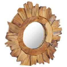Petromila Nástěnné zrcadlo 40 cm teak kulaté
