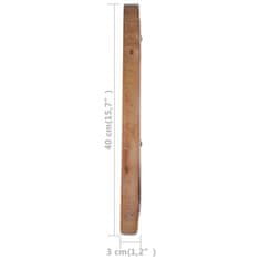 Greatstore Nástěnné zrcadlo 40 cm teak kulaté