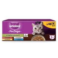 Whiskas Pure Delight kapsičky výběr kousků v želé pro dospělé kočky 48 x 85 g