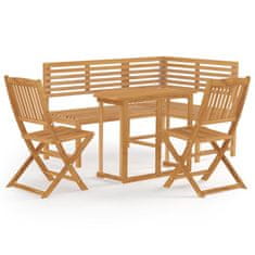 Greatstore 4dílný bistro set masivní akáciové dřevo