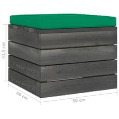 Greatstore Zahradní taburety z palet 2 ks + podušky masivní borové dřevo